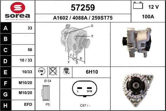 EAI 57259 - Alternatore autozon.pro