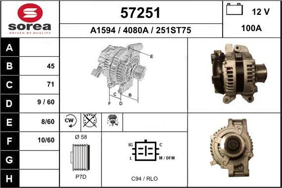 EAI 57251 - Alternatore autozon.pro