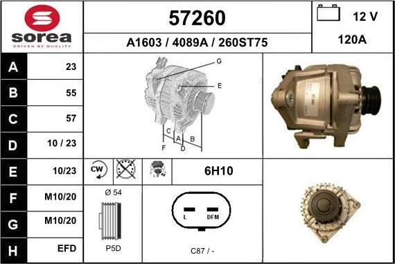 EAI 57260 - Alternatore autozon.pro