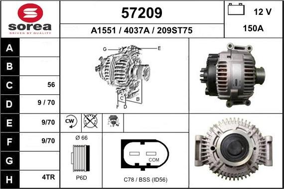 EAI 57209 - Alternatore autozon.pro