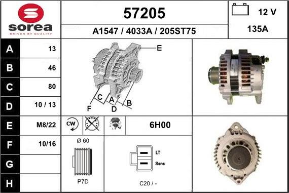 EAI 57205 - Alternatore autozon.pro