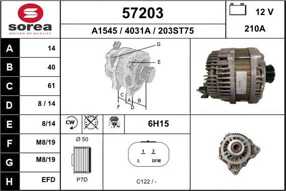 EAI 57203 - Alternatore autozon.pro