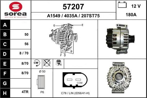 EAI 57207 - Alternatore autozon.pro