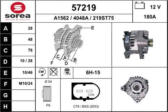 EAI 57219 - Alternatore autozon.pro