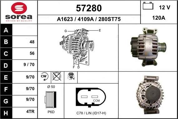 EAI 57280 - Alternatore autozon.pro