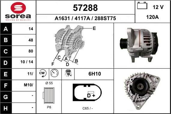 EAI 57288 - Alternatore autozon.pro