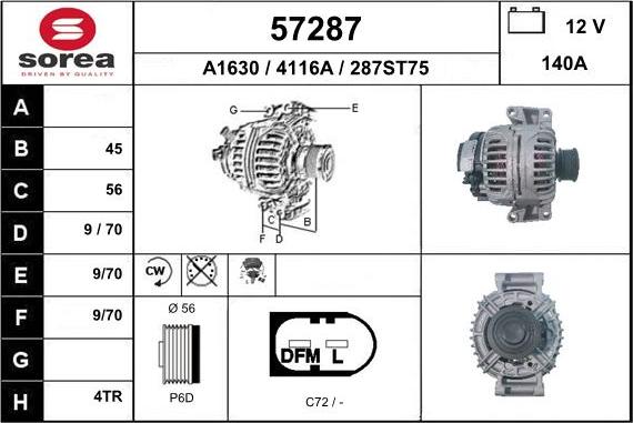 EAI 57287 - Alternatore autozon.pro