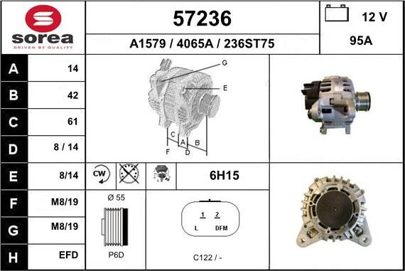 EAI 57236 - Alternatore autozon.pro