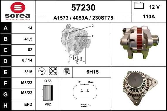 EAI 57230 - Alternatore autozon.pro