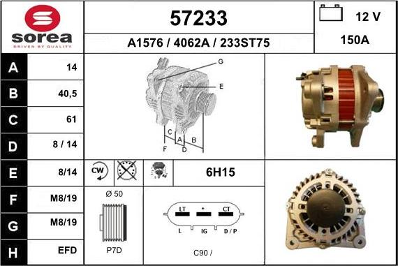 EAI 57233 - Alternatore autozon.pro