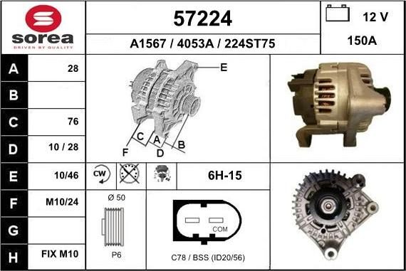 EAI 57224 - Alternatore autozon.pro