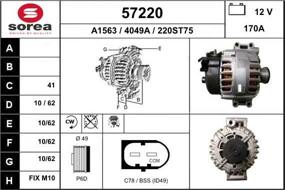 EAI 57220 - Alternatore autozon.pro