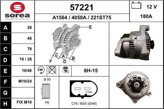 EAI 57221 - Alternatore autozon.pro