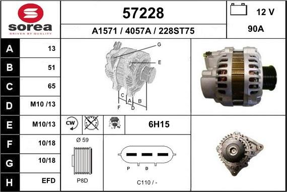 EAI 57228 - Alternatore autozon.pro