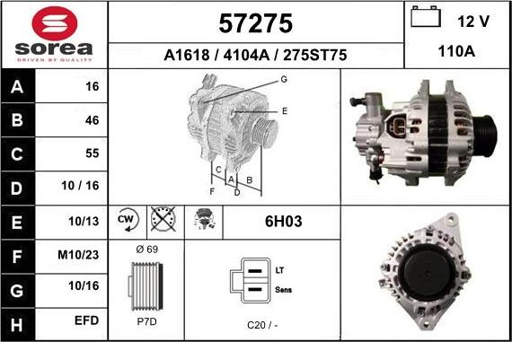 EAI 57275 - Alternatore autozon.pro