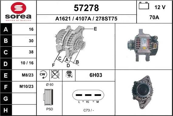 EAI 57278 - Alternatore autozon.pro