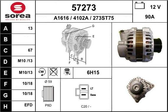 EAI 57273 - Alternatore autozon.pro