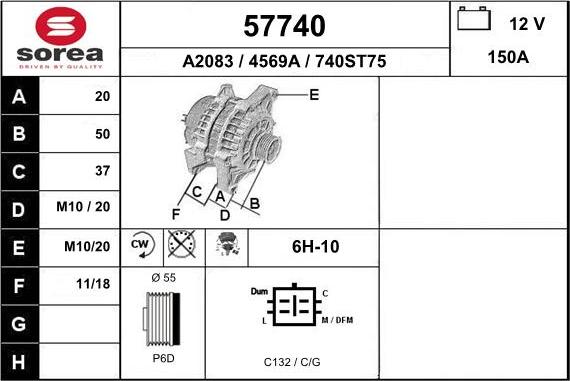 EAI 57740 - Alternatore autozon.pro