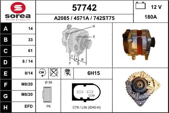 EAI 57742 - Alternatore autozon.pro