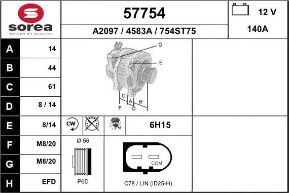 EAI 57754 - Alternatore autozon.pro