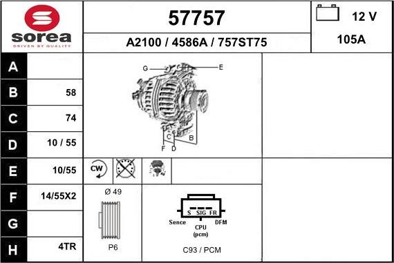 EAI 57757 - Alternatore autozon.pro