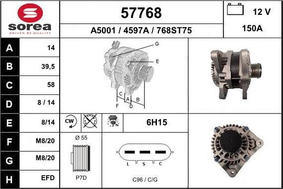 EAI 57768 - Alternatore autozon.pro