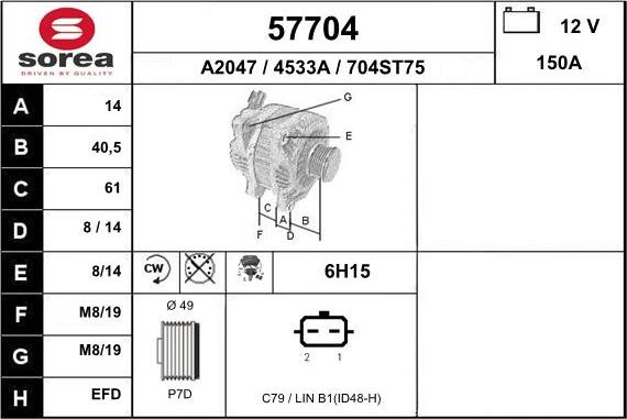 EAI 57704 - Alternatore autozon.pro