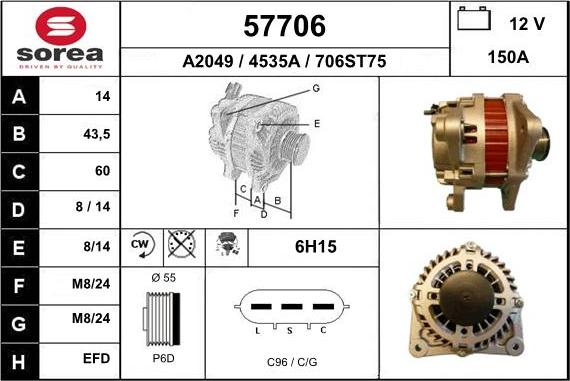 EAI 57706 - Alternatore autozon.pro