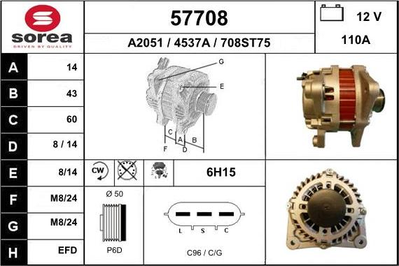 EAI 57708 - Alternatore autozon.pro