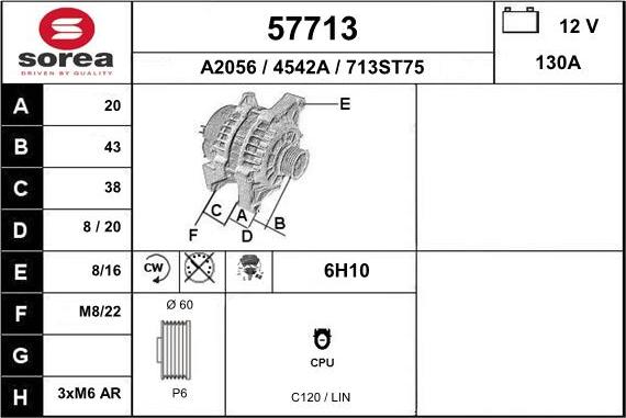 EAI 57713 - Alternatore autozon.pro