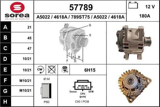 EAI 57789 - Alternatore autozon.pro