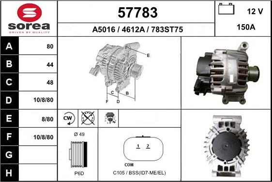 EAI 57783 - Alternatore autozon.pro