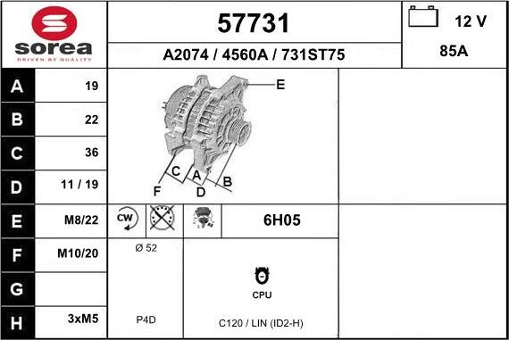 EAI 57731 - Alternatore autozon.pro