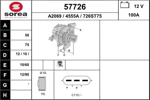 EAI 57726 - Alternatore autozon.pro