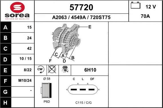 EAI 57720 - Alternatore autozon.pro