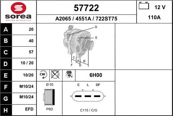 EAI 57722 - Alternatore autozon.pro