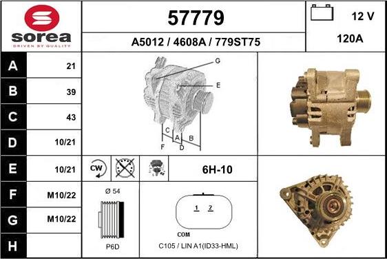 EAI 57779 - Alternatore autozon.pro