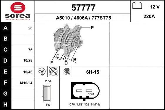 EAI 57777 - Alternatore autozon.pro