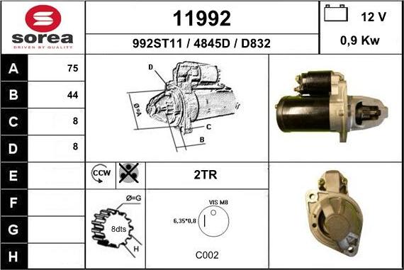 EAI 11992 - Motorino d'avviamento autozon.pro