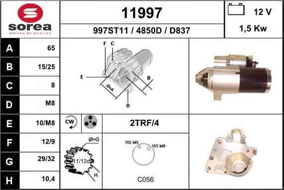 EAI 11997 - Motorino d'avviamento autozon.pro