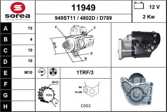 EAI 11949 - Motorino d'avviamento autozon.pro