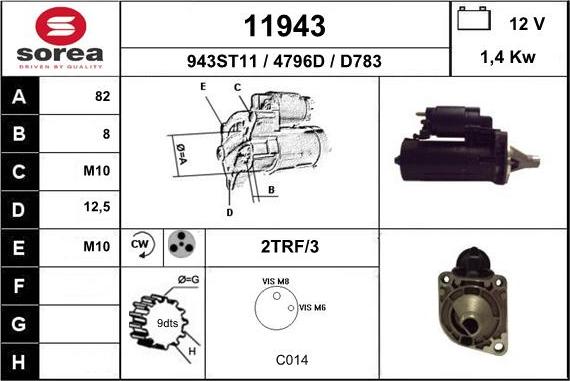 EAI 11943 - Motorino d'avviamento autozon.pro