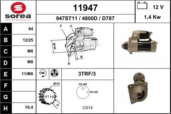 EAI 11947 - Motorino d'avviamento autozon.pro