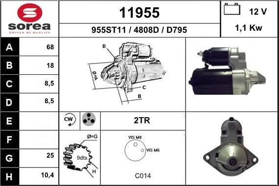 EAI 11955 - Motorino d'avviamento autozon.pro