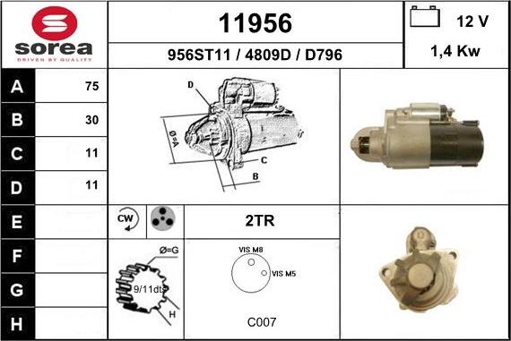 EAI 11956 - Motorino d'avviamento autozon.pro