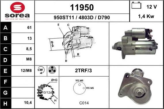 EAI 11950 - Motorino d'avviamento autozon.pro