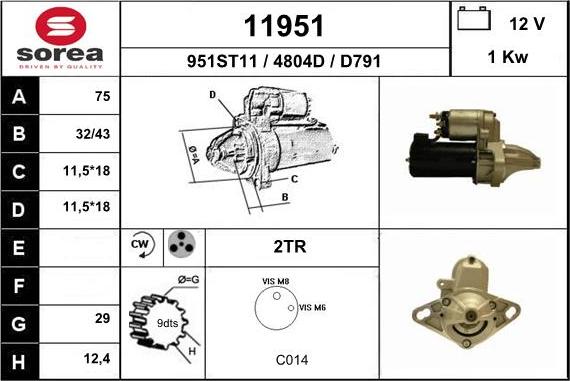 EAI 11951 - Motorino d'avviamento autozon.pro