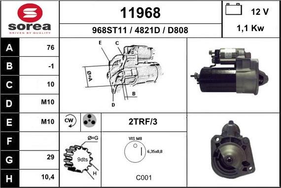 EAI 11968 - Motorino d'avviamento autozon.pro