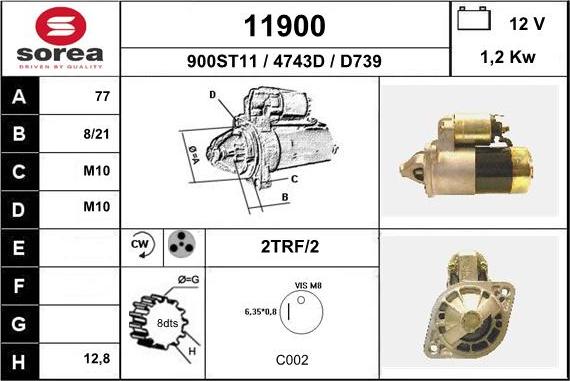 EAI 11900 - Motorino d'avviamento autozon.pro