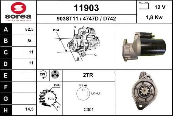 EAI 11903 - Motorino d'avviamento autozon.pro